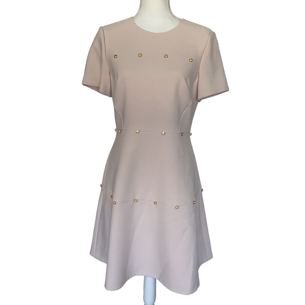 KATE SPADE NEW YORK Crew Neck Mini Dress Light‎ Pink Size 6